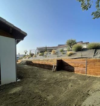 aplanissement de terrain et création de butte