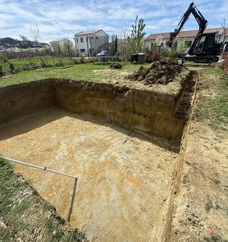 Terrassement pour création d'une piscine